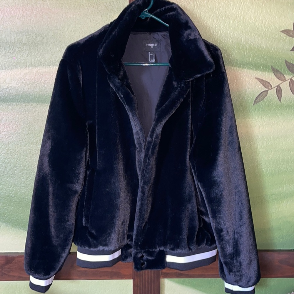 Forever21 faux fur bomber jacket